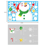 8 Sheets Christmas Santa Window Clings Stickers Window Decor