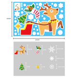 8 Sheets Christmas Santa Window Clings Stickers Window Decor