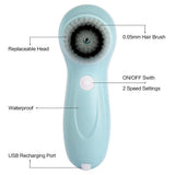 USB Rechargeable Electric Rotating Facial Cleansing Brush Massager