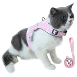 Cat Kitten Reflective Strap Walking Harness and Leash