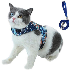 Cat Kitten Reflective Strap Walking Harness and Leash
