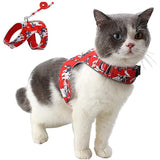 Adjustable Cat Kitten Reflective Strap Walking Harness and Leash