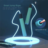Adjustable LED Light Glowing Jumping Skipping Rope Fitness Exercise Indoors Outdoors