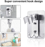 Adjustable Strong Adhesive Shower Head Holder with Hook