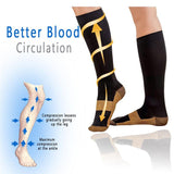 2 Pairs Compression Socks Anti-Fatigue Knee-High Socks