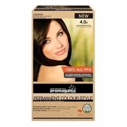 Aromaganic Permanent Hair Colour 4.0N Medium Brown