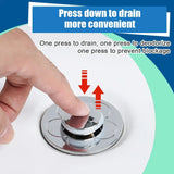 Universal Bathroom Sink Plug Stopper Wash Basin Core Bounce Pop-Up Drain Filter