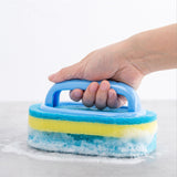Bathroom Ceramic Tile Plastic Cleaning Brush Handheld Sponge Bathtub Cleaner