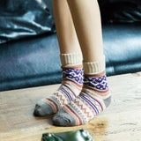 5 Pairs Bohemian Style High Elastic Ethnic Warm Socks