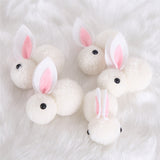 20pcs 5.5cm Easter Decorative Bunny Doll Creative 3D Plush Rabbit DIY Accessories