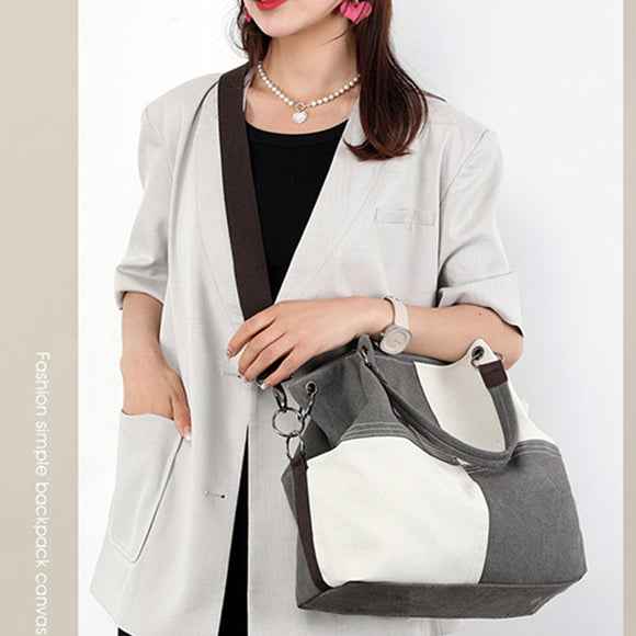 Fashion Shoulder Crossbody Messenger Canvas Cloth Handbag Convertible Bag
