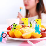 Cute Animals Food Picks Mini Cartoon Toothpick Fruit Forks