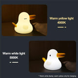 Cartoon Silicone Kiwi Bird Rechargeable Night Light Lamp Indoor Lighting Decor