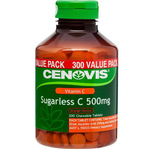 Cenovis Sugarless C Orange Flavour 300 Tablets