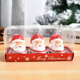 White Tea Lights Santa Claus Christmas Candles Decorations