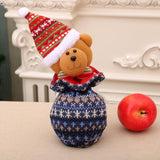 3pcs Cute Apple Bags Drawstring Christmas Gift Candy Wrapping Bags