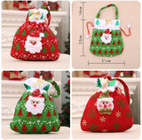 3pcs Santa Sacks Drawstring Christmas Gift Bags Cute Apple Bags Wrapping