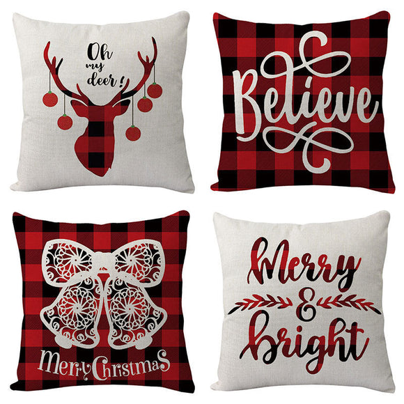Christmas Pillow Covers Pillowcase Covers Sofa Couch Decor