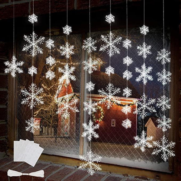 6pcs/set Christmas Snowflake Decoration, Small Snowflake Ornaments For  Christmas Tree And Indoor Decoration