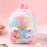 Cute Unicorn Plush Backpack Children's School Bags