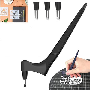 360-Degree Craft Cutting Gyro Cutting Stainless Steel Knife Tool with 3 Blades