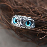 Halloween Owl Eye Ring Retro Animal Open Ring Adjustable Owl Ring