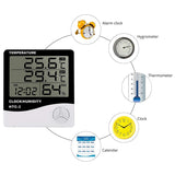 LCD Electronic Digital Temperature Humidity Thermometer Hygrometer Weather Station Clock