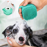 Silicone Rubber Dog Cat Grooming Bath Brush Massage Hair Fur Cleaning Brush Comb