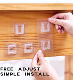 Double-Sided Adhesive Wall Hooks Hanger Strong Transparent Wall Storage Holder