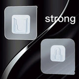 Double-Sided Adhesive Wall Hooks Hanger Strong Transparent Wall Storage Holder