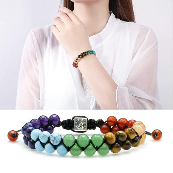 Double Layer Natural Gemstone Beaded Relax Anxiety Bracelets