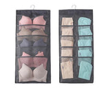 Dual-Sided Hanging Closet Organizer with Mesh Pockets