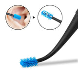 Silicone Double Head Earwax Remover Ear Pick Spoon Brush Cleaning Tool