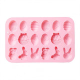 2pcs Easter Chocolate Candy Mold Bunny Egg Silicone Baking Mould