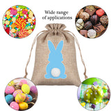 24Pcs Easter Linen Gift Bag Spring Bunny Party Decoration Rabbit Pouch