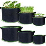 5 Pcs Grow Bags Heavy Duty Container Thickened Nonwoven Fabric Plant Pots