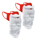 Face Mask Bearded Holiday Santa Costume for Adults 2Pcs