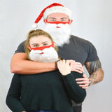Face Mask Bearded Holiday Santa Costume for Adults 2Pcs