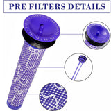 Filters Replacement for Dyson V6 V7 V8 DC58 DC59 DC61 DC62 DC74 Cordless Vacuum Cleaners Replaces Part
