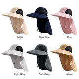Wide Brim Hat Sun Protection Fishing Caps with Large Neck Flap