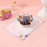 3D Flower Bouquet Flowers Pop Up Card