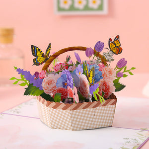 3D Flower Bouquet Flowers Pop Up Card