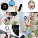 2pcs Foldable Magnifying Pocket Makeup Mirror