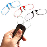 Unisex Foldable Nose Clip Reading Glasses with Keychain
