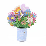 Forever Flower 3D Popup Greeting Cards with Note Card and Envelope