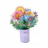 Forever Flower 3D Popup Greeting Cards with Note Card and Envelope