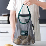 2pcs Hanging Mesh Storage Bag for Fruit Vegetable Garlic Onion