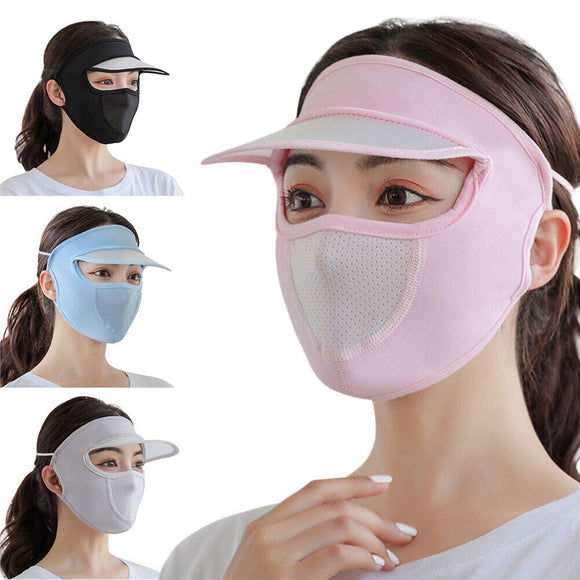 Ice Silk Sunscreen Full Face Cover Mask UV Protection Cycling Outdoor –  aBetterMe NZ