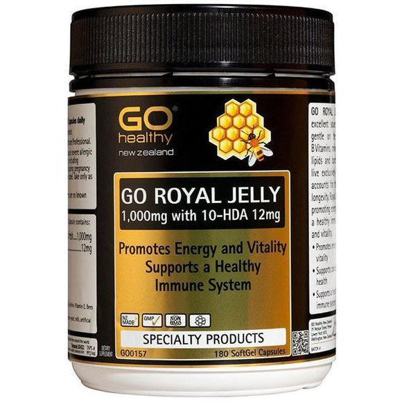 GO Healthy Go Royal Jelly 1000mg 180 Capsules