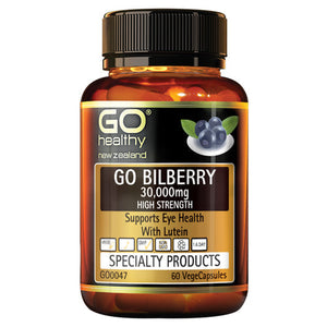 Go Healthy Go Bilberry 30,000mg High Strength 60 Capsules